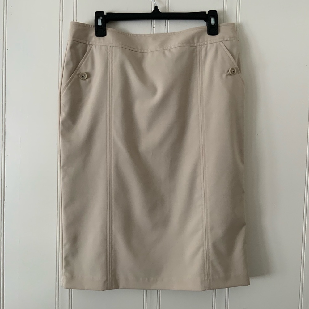 Charter Club Tan Pencil Skirt Knee-length Casual